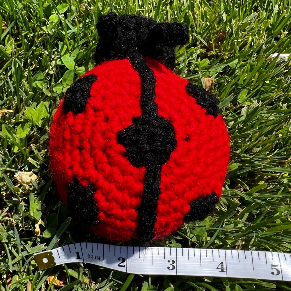 Hand Crocheted Little Ladybug Plushie Stuffed Animal! - Picture 8 of 12
